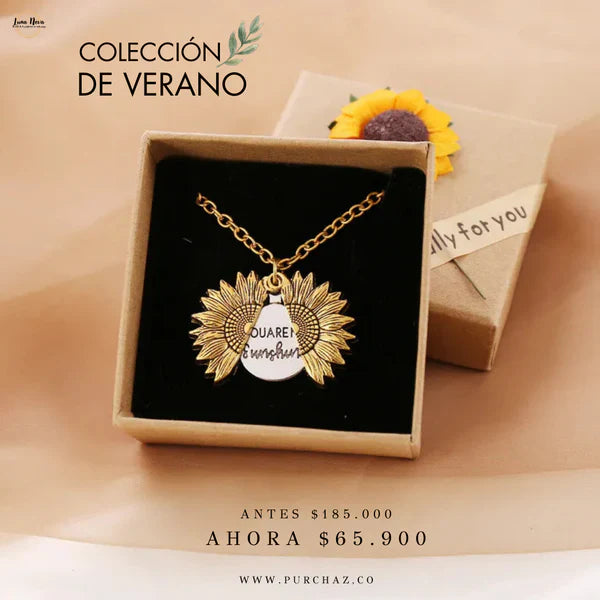 Collar Girasol Sunshine Caja REGALO DP